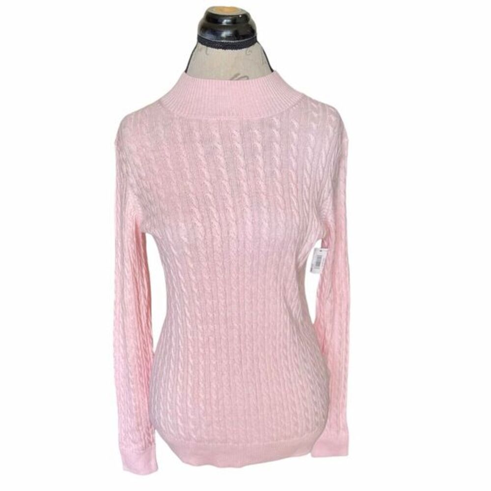 Amazon Essentials Womems Sweater Sz Small Mock Neck Ribbed Textured Long Sleeve